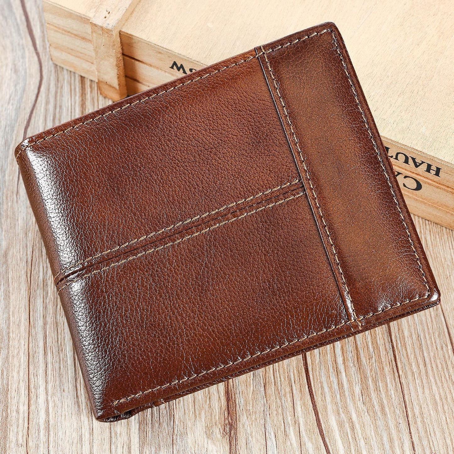Men's Anti-Theft Leather Multi-Card Wallet