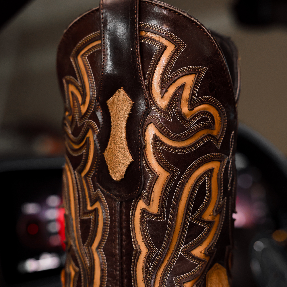 Honey Rough-Out Leather Boots - Square Toe