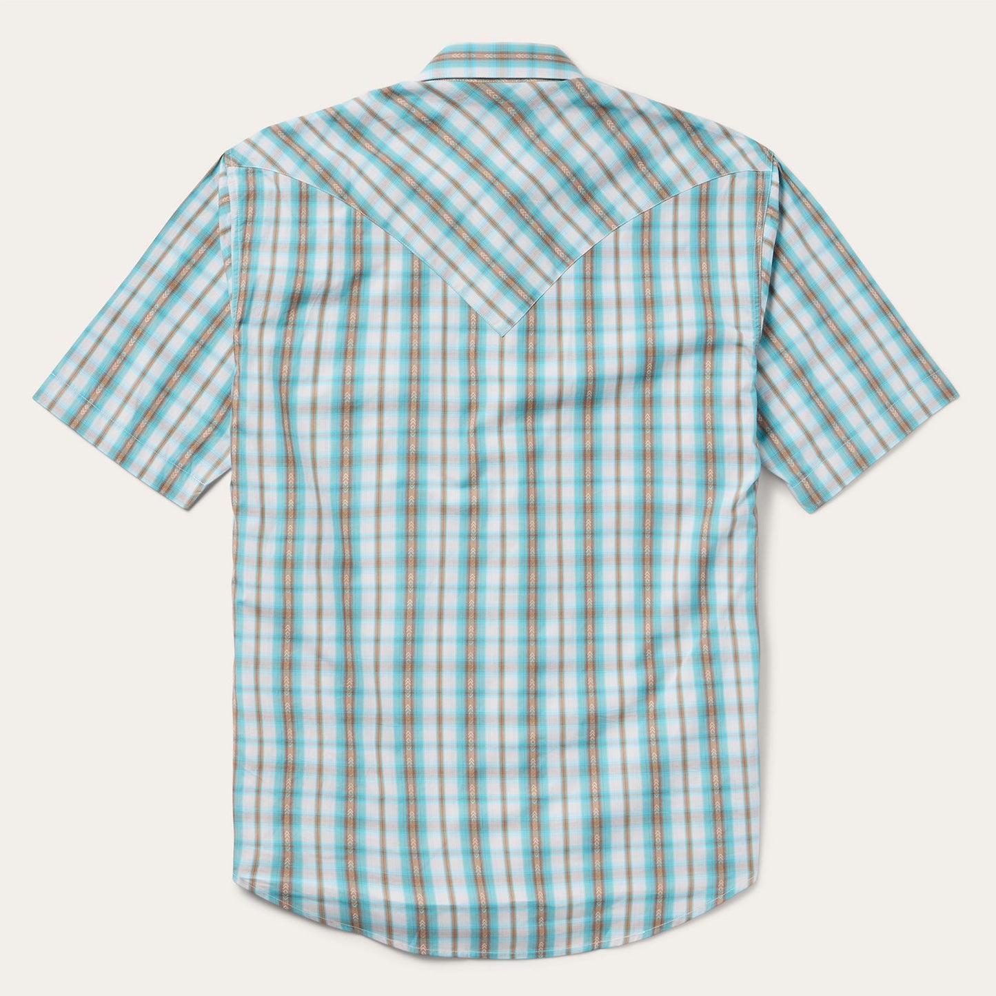 Moss Plaid Short-Sleeve Western Shirt