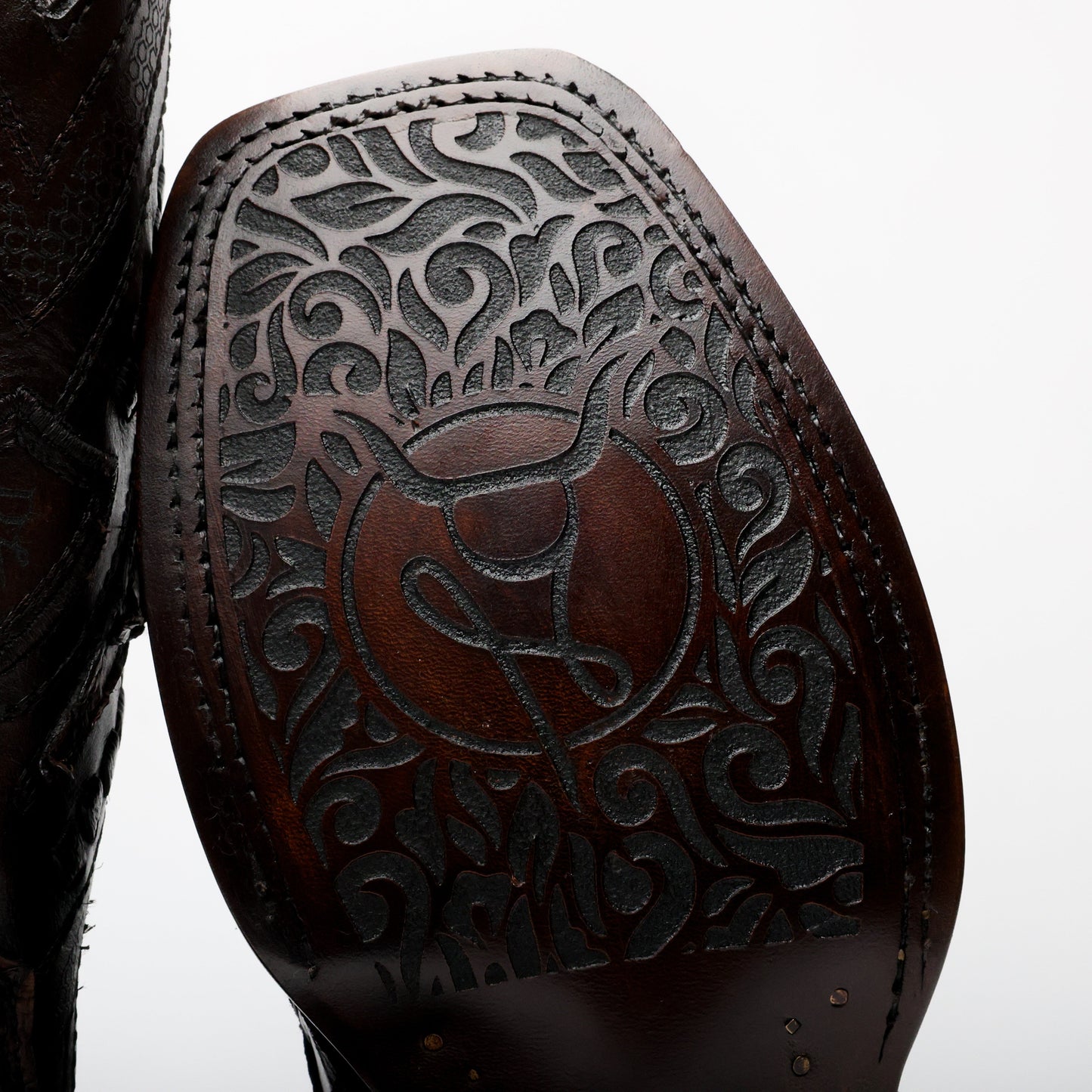 Rugged Elegance Pirarucu Boots - Square Toe