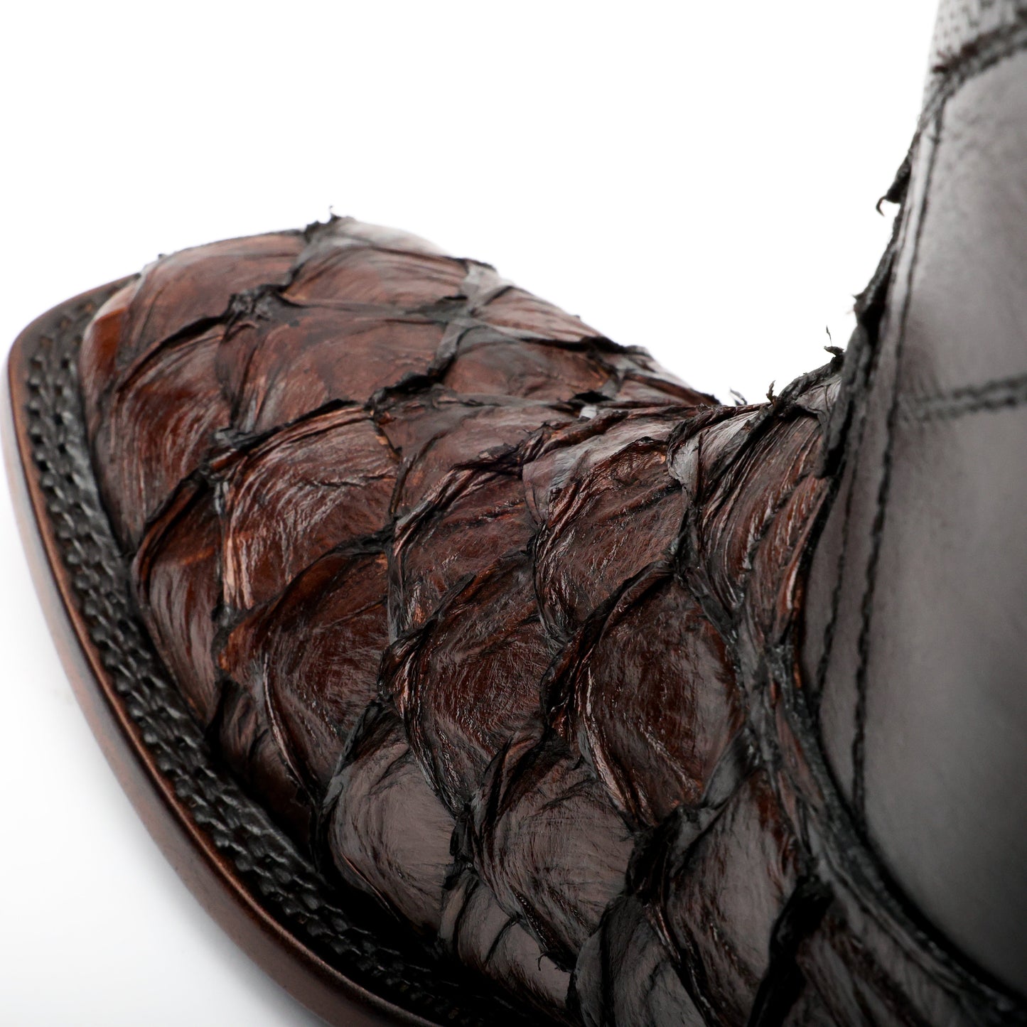 Rugged Elegance Pirarucu Boots - Square Toe