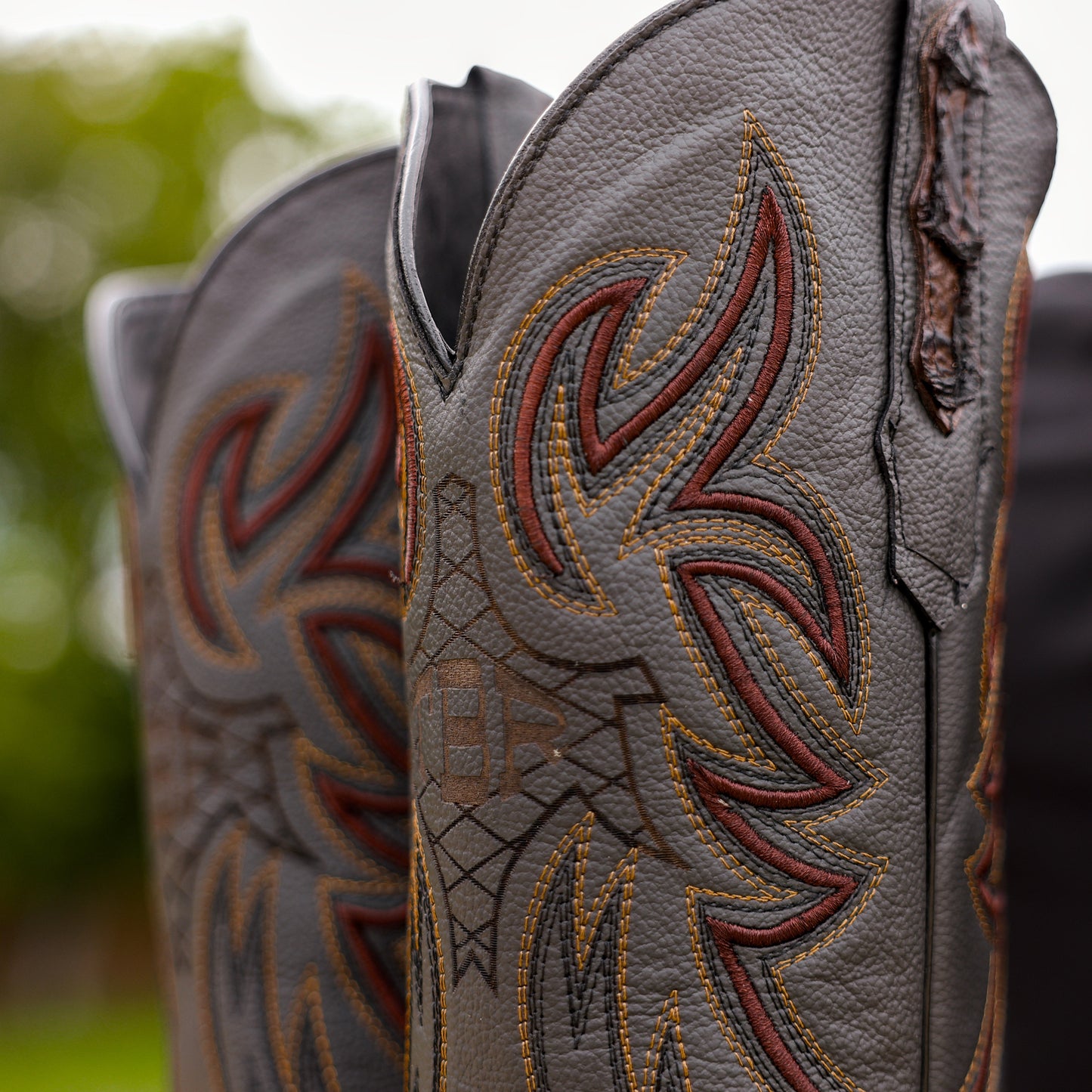 Handcrafted Jumbo Pirarucu Leather Boots - Square Toe