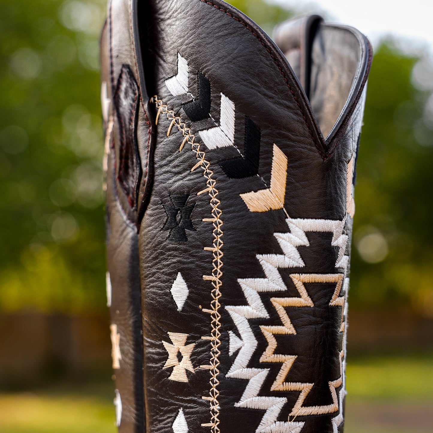 Brown Premium Cowhide Leather Boots - Square Toe