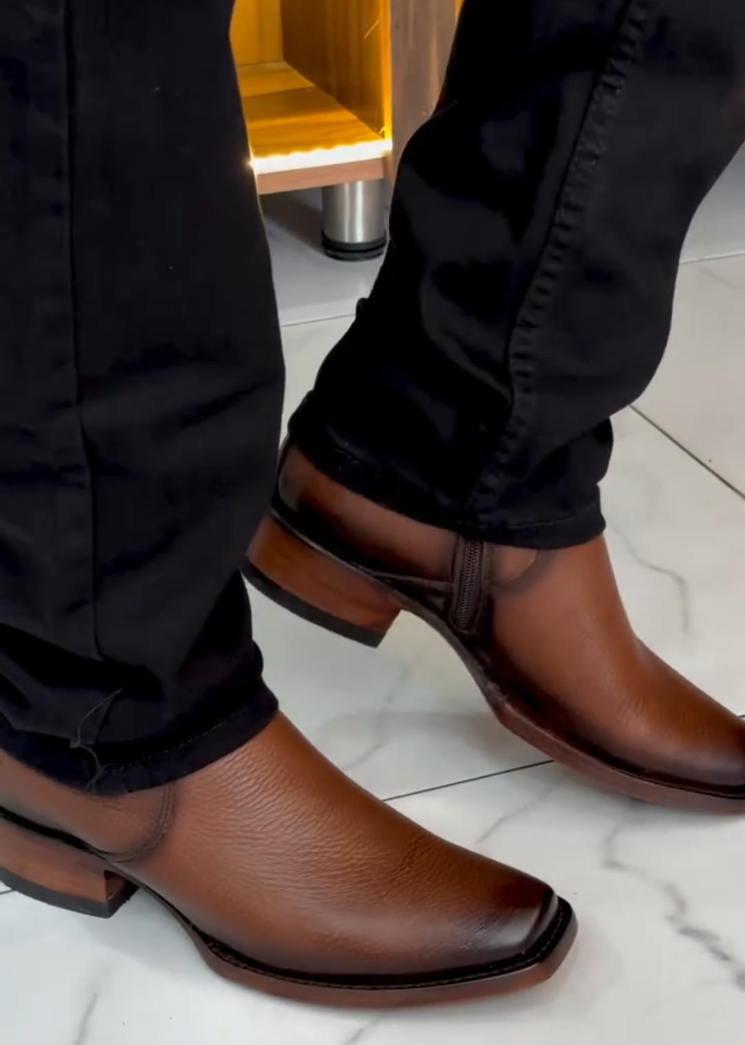 Casual Trendy Leather Cowboy Boots