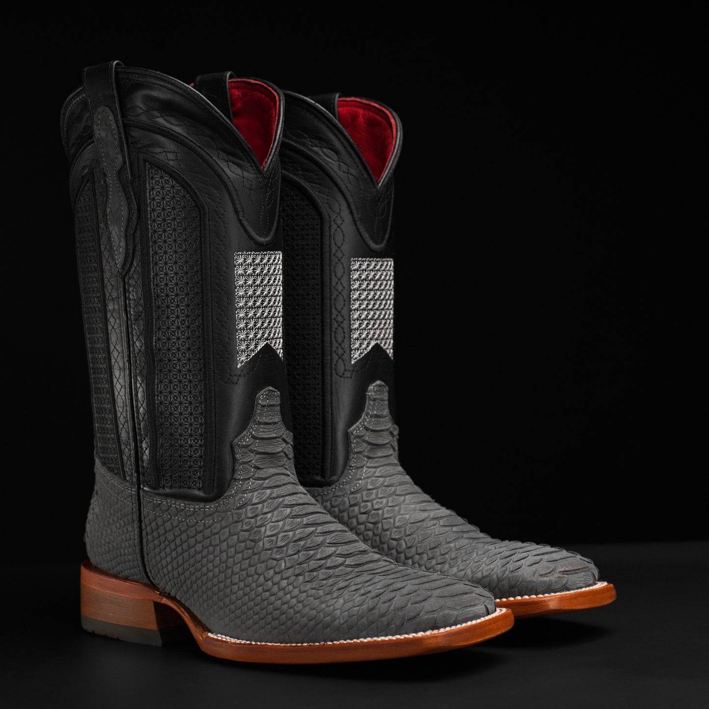 Matte Python Boots – Square Toe