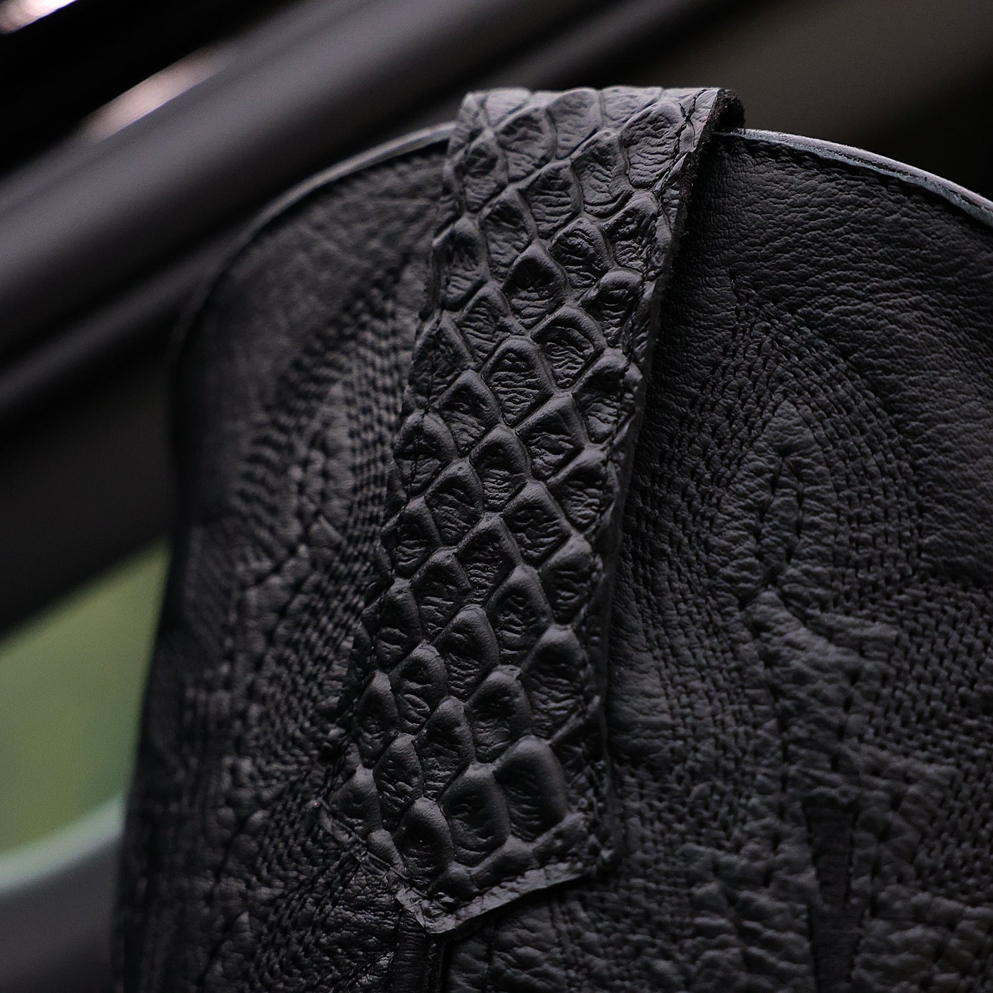 NEW Matte Black Anaconda Leather Boots - 3D Sole Composite Toe