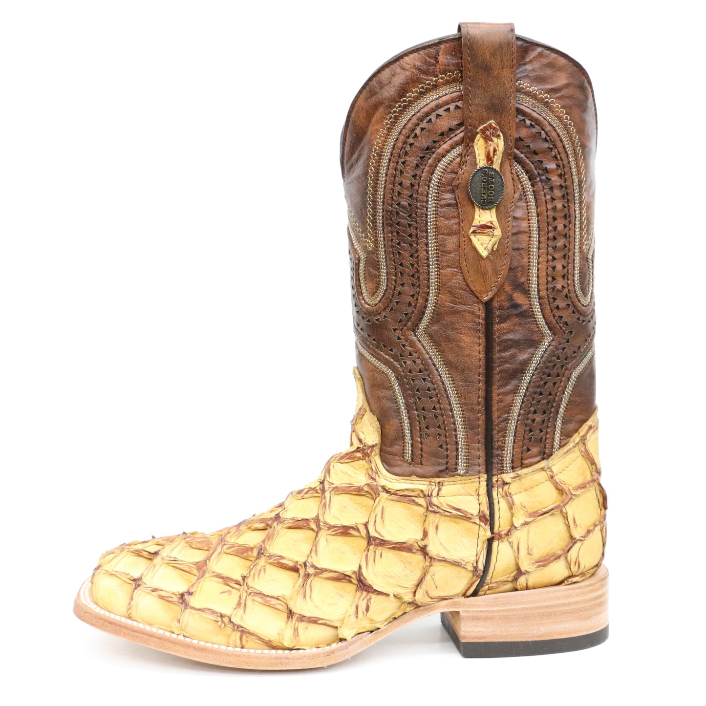 Premium Exotic Pirarucu Browny Boots