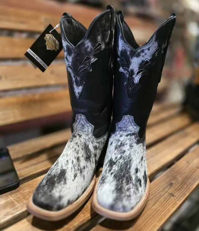 Premium Cowhide Boots – Square Toe