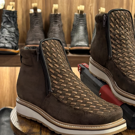 Hand-Woven Cowboy Boots