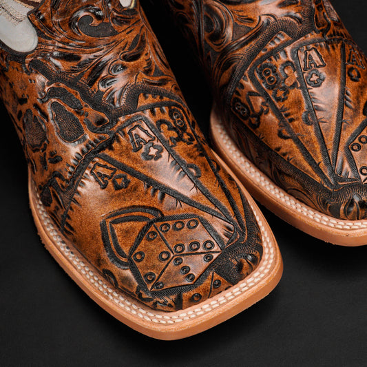 “The Dead Man’s Hand” Classic Cowboy Boots – Square Toe
