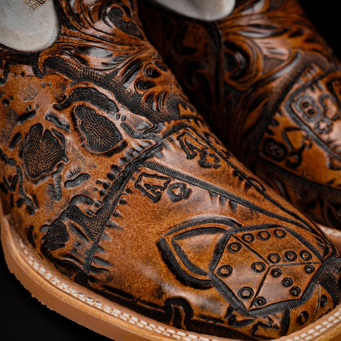 “The Dead Man’s Hand” Classic Cowboy Boots – Square Toe