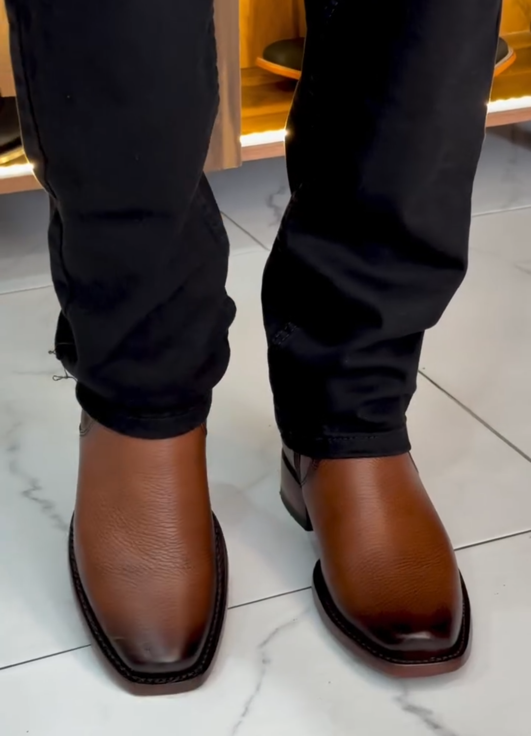 Casual Trendy Leather Cowboy Boots