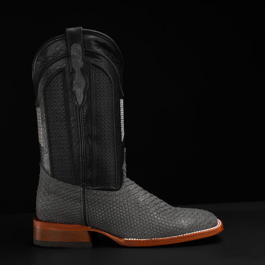 Matte Python Boots – Square Toe