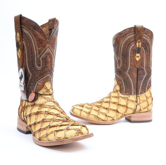 Premium Exotic Pirarucu Browny Boots