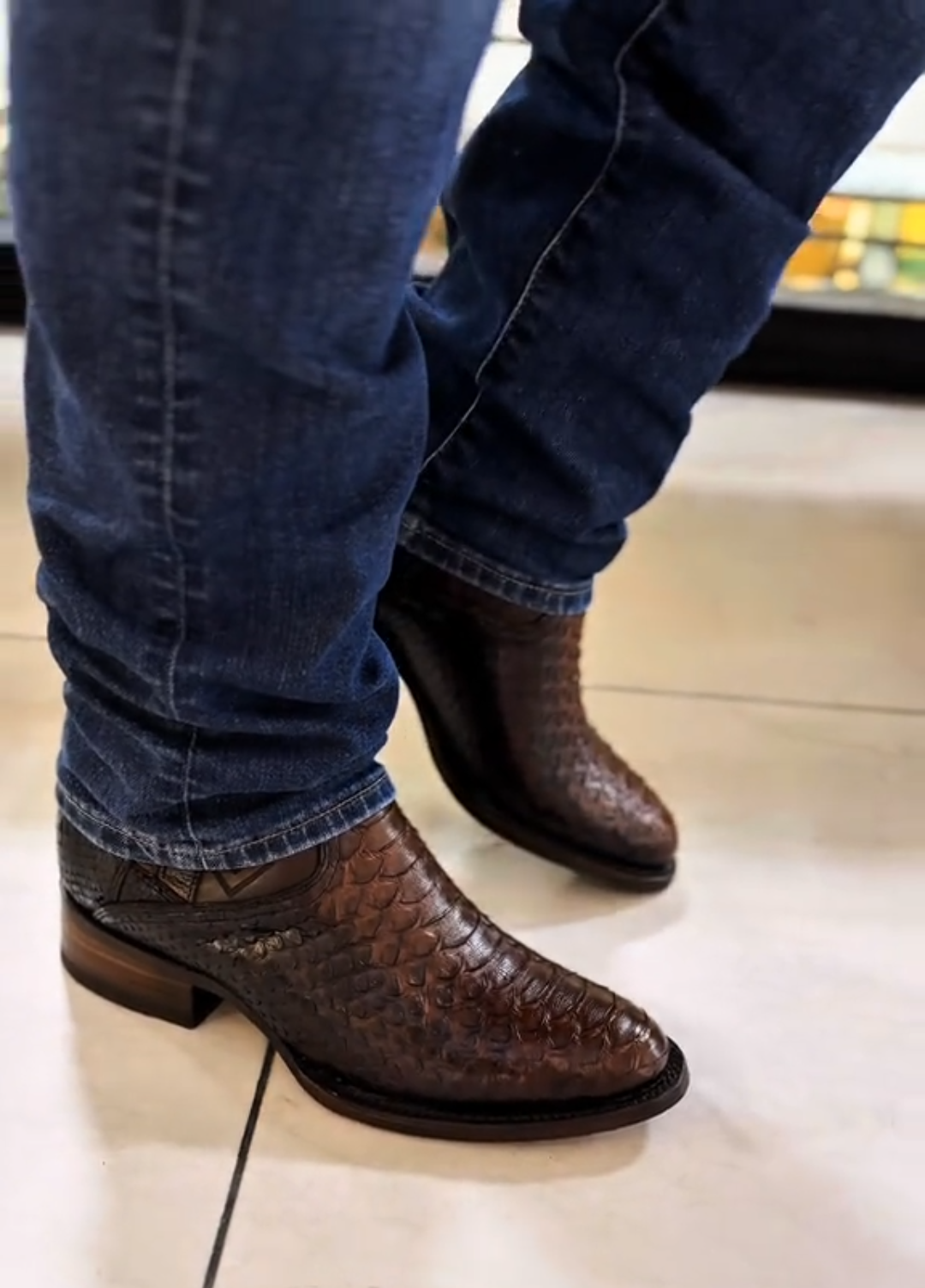 Trend Python Leather Vintage Boots