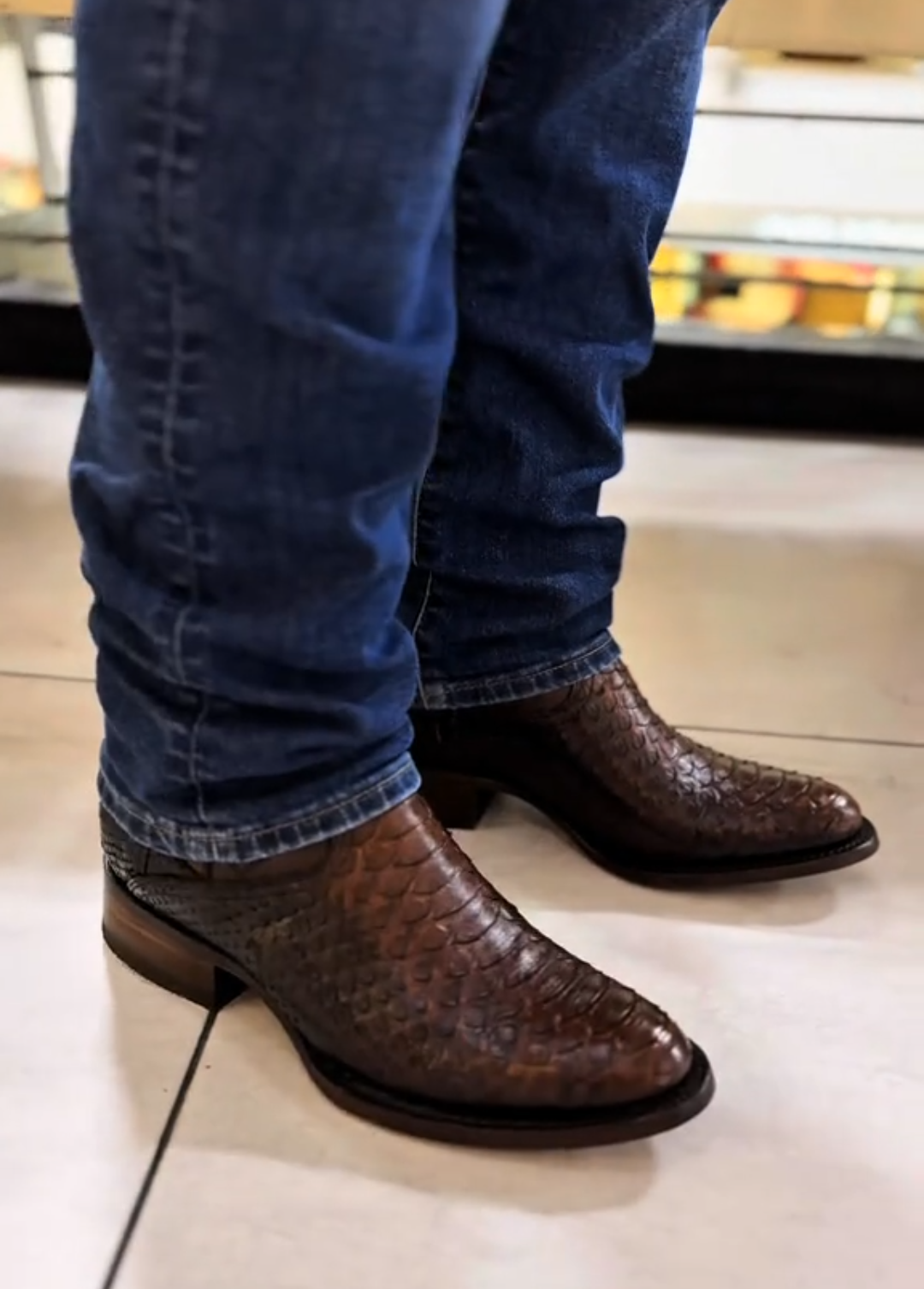 Trend Python Leather Vintage Boots