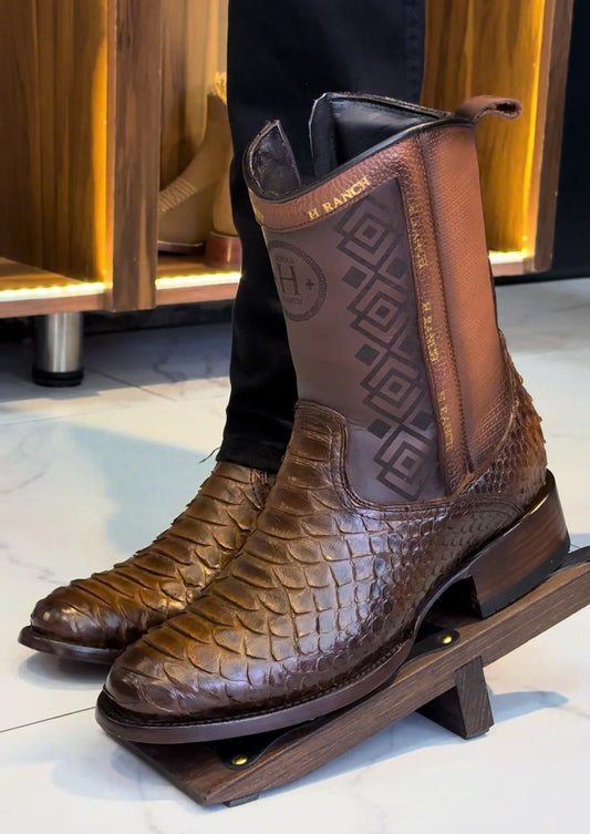 Trend Python Leather Vintage Boots