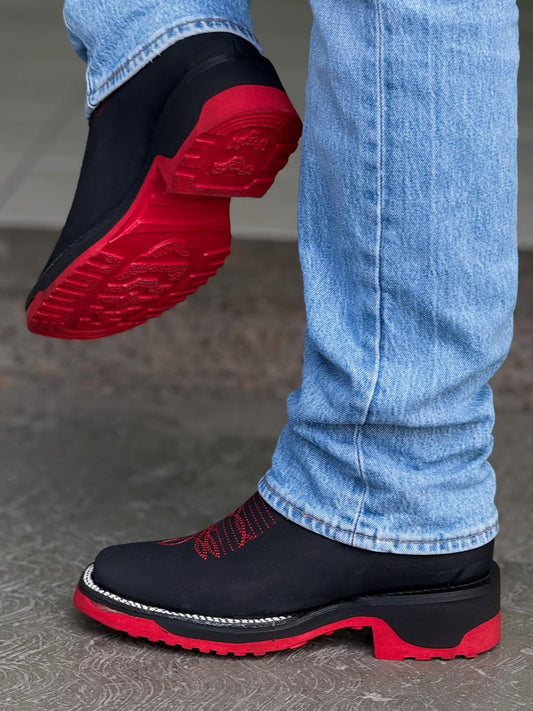 New Black Nobuck Leather Botin - 3D Sole Composite Toe