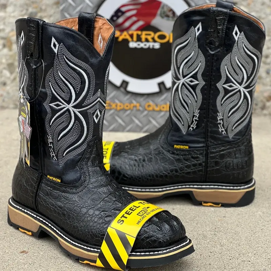 Nuca Negro Steel Toe Work Boots
