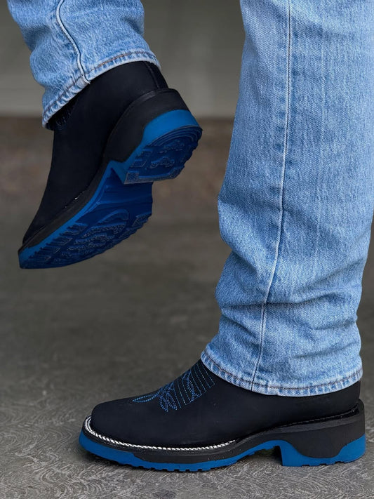 New Black Nobuck Leather Botin - 3D Sole Composite Toe