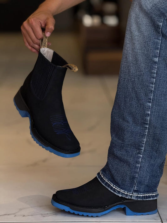 New Black Nobuck Leather Botin - 3D Sole Composite Toe