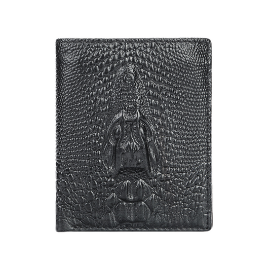 Crocodile Print Men's Leather Business Wallet