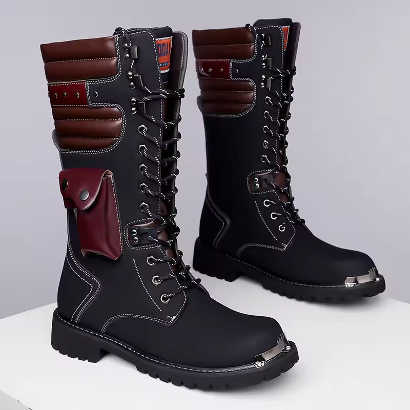 Fashion Trend High Top Riding Boots With Pockets