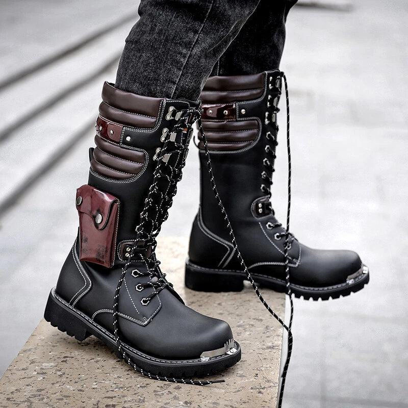 Fashion Trend High Top Riding Boots With Pockets