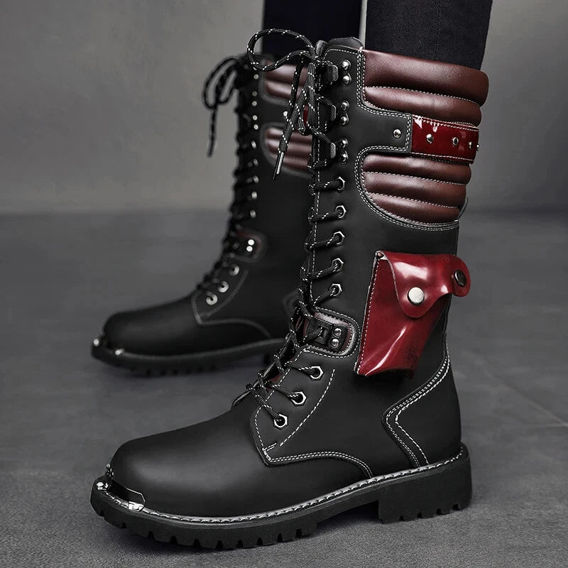 Fashion Trend High Top Riding Boots With Pockets