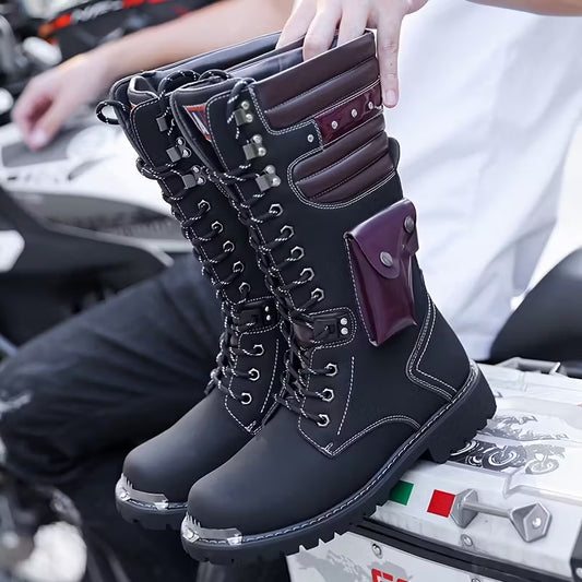 Fashion Trend High Top Riding Boots With Pockets