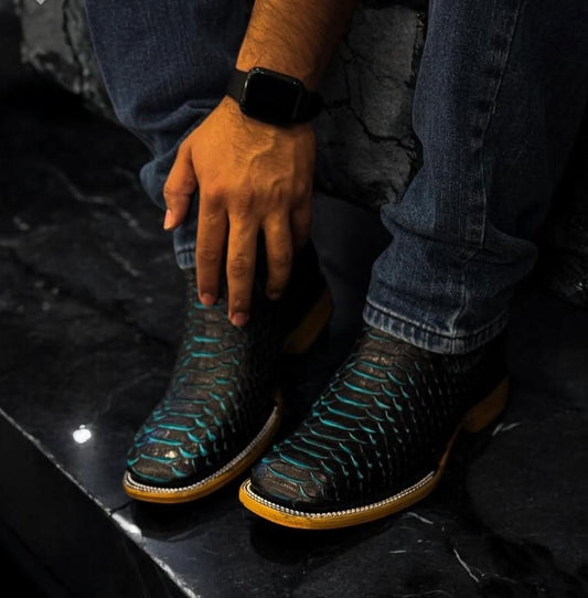 Blue Matte Crocodile Boots（⏰Limited stock available – no restock once sold out!）