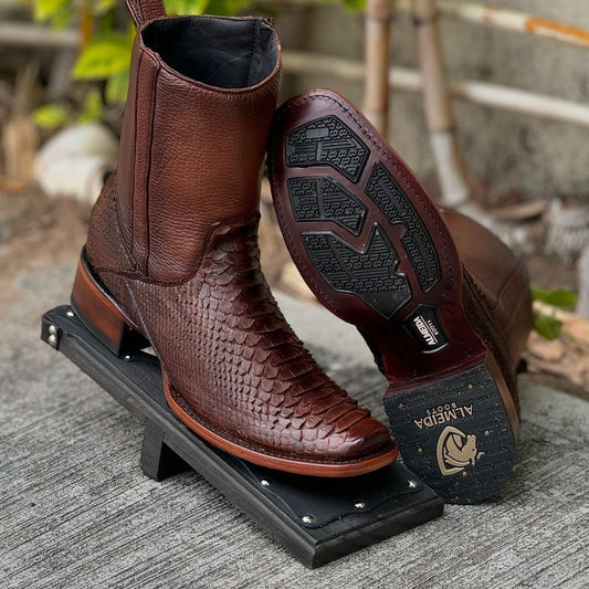 New Handmade Exotic Python Leather Boots